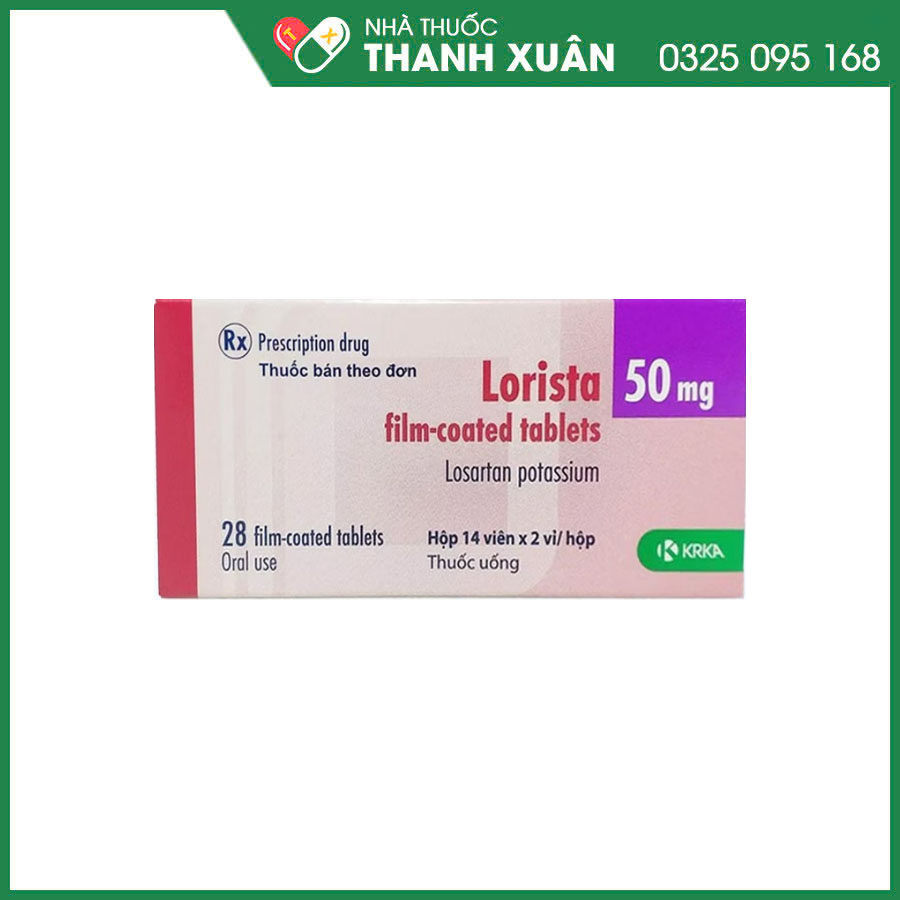 Lorista 50 thuốc điều trị tăng huyết áp, suy tim